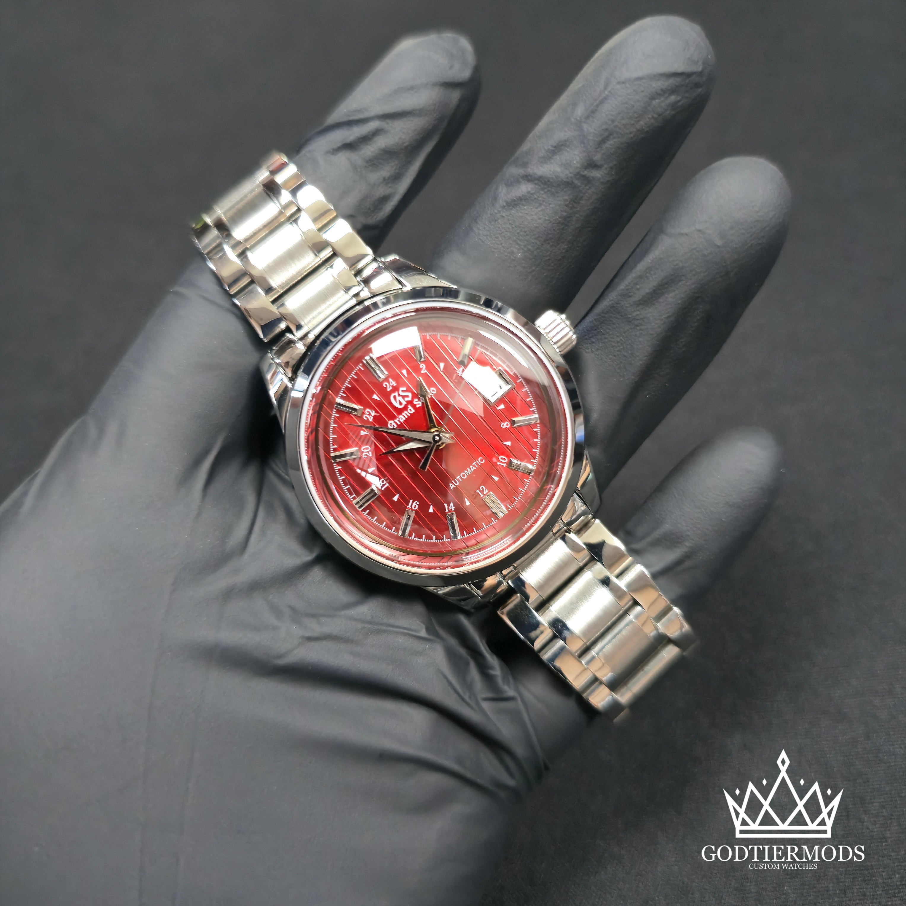 GMT Grand Seiko Crimson Red with Gold GMT Hand – GodTierMods