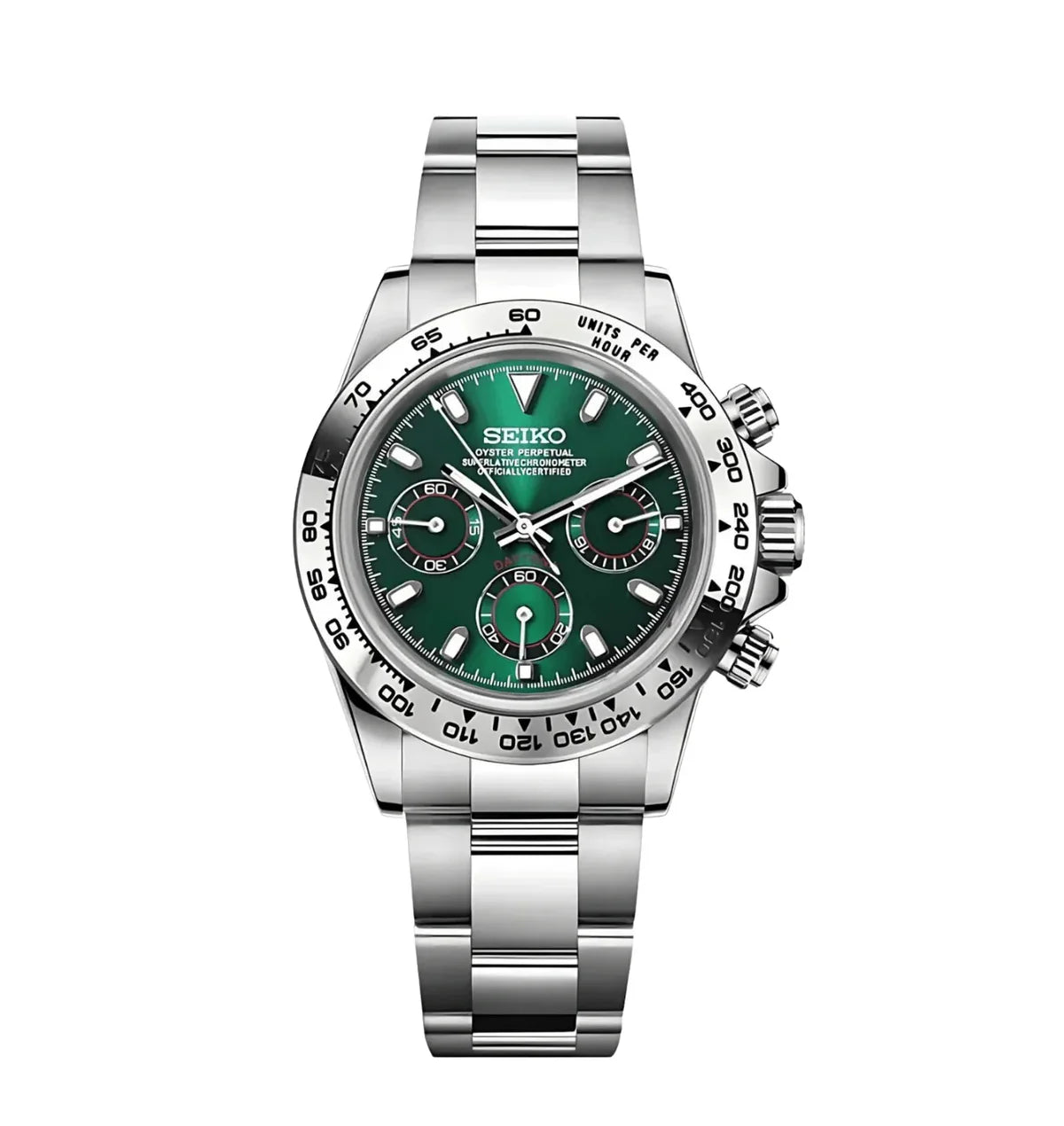 Daytona Silver Green Dial - GodTierMods