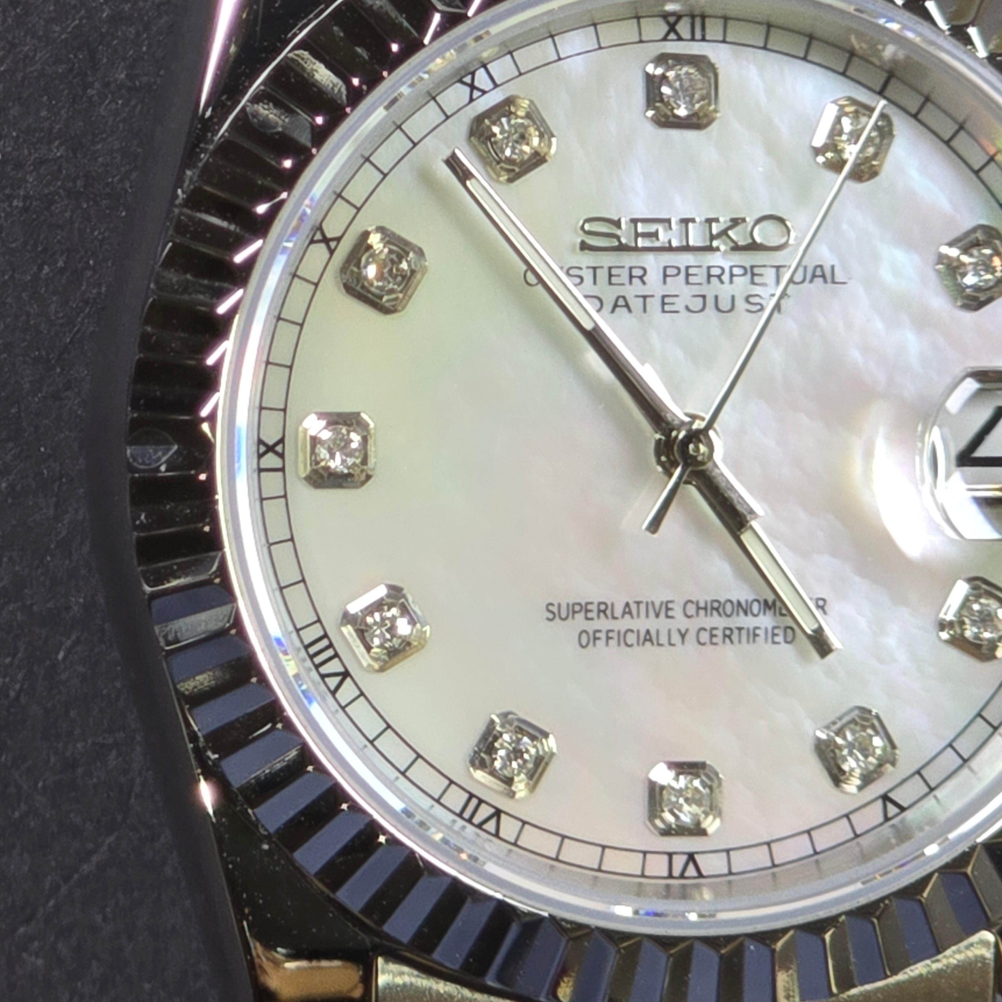 Datejust Silver Diamond Markers Mother Of Pearl - GodTierMods