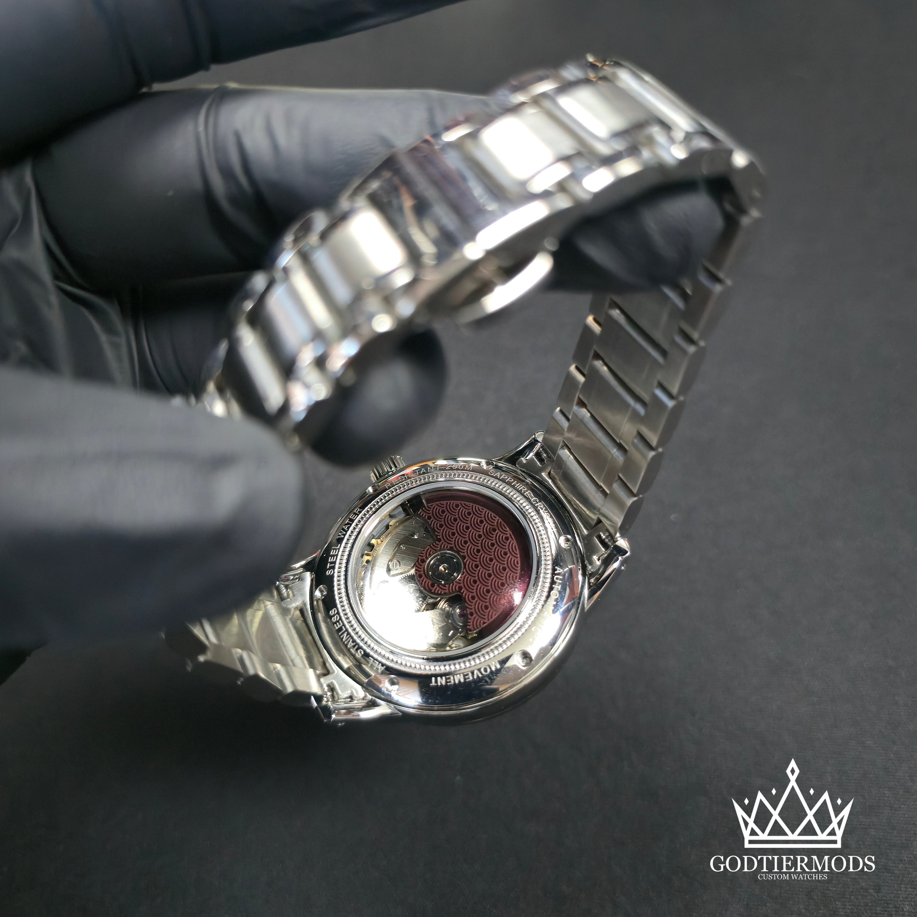 GMT Grand Seiko Crimson / Red  with Gold GMT Hand - GodTierMods