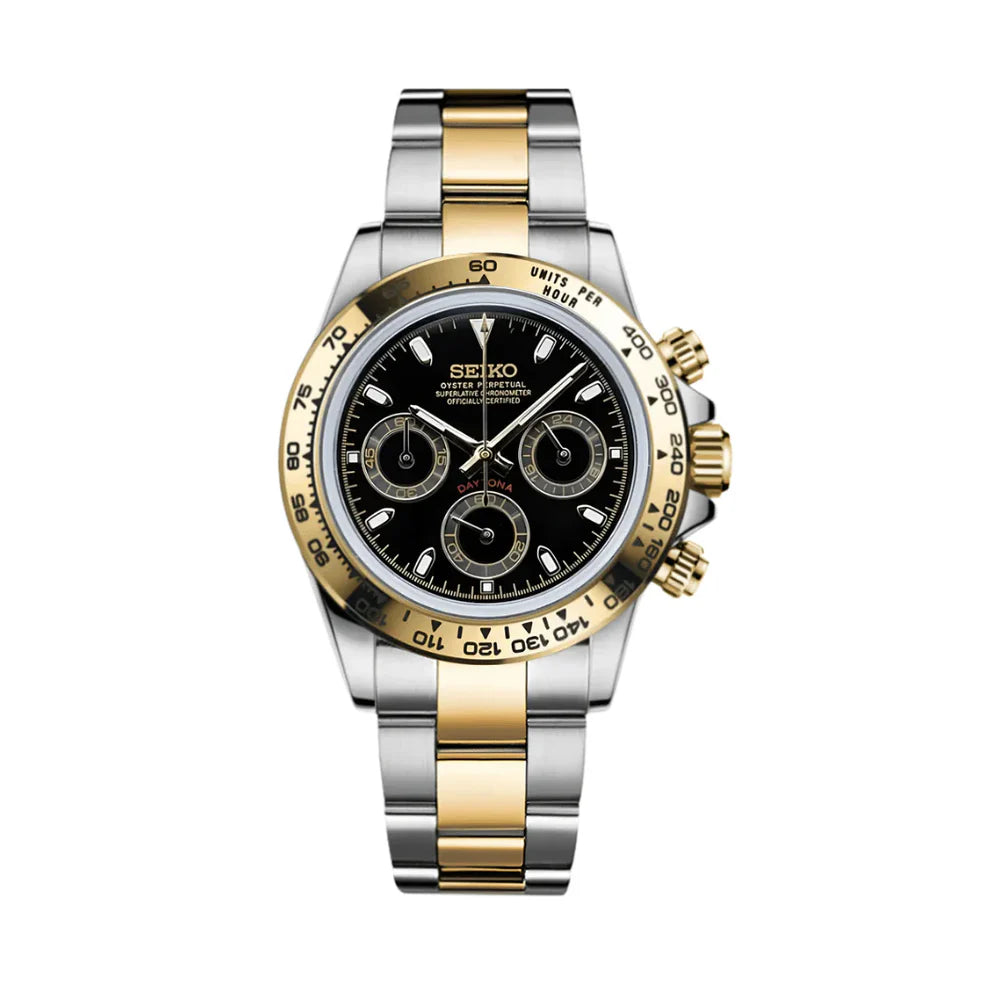 Daytona 2 Tone Gold Black Dial - GodTierMods