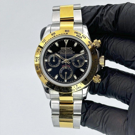 Daytona 2 Tone Gold Black Dial - GodTierMods