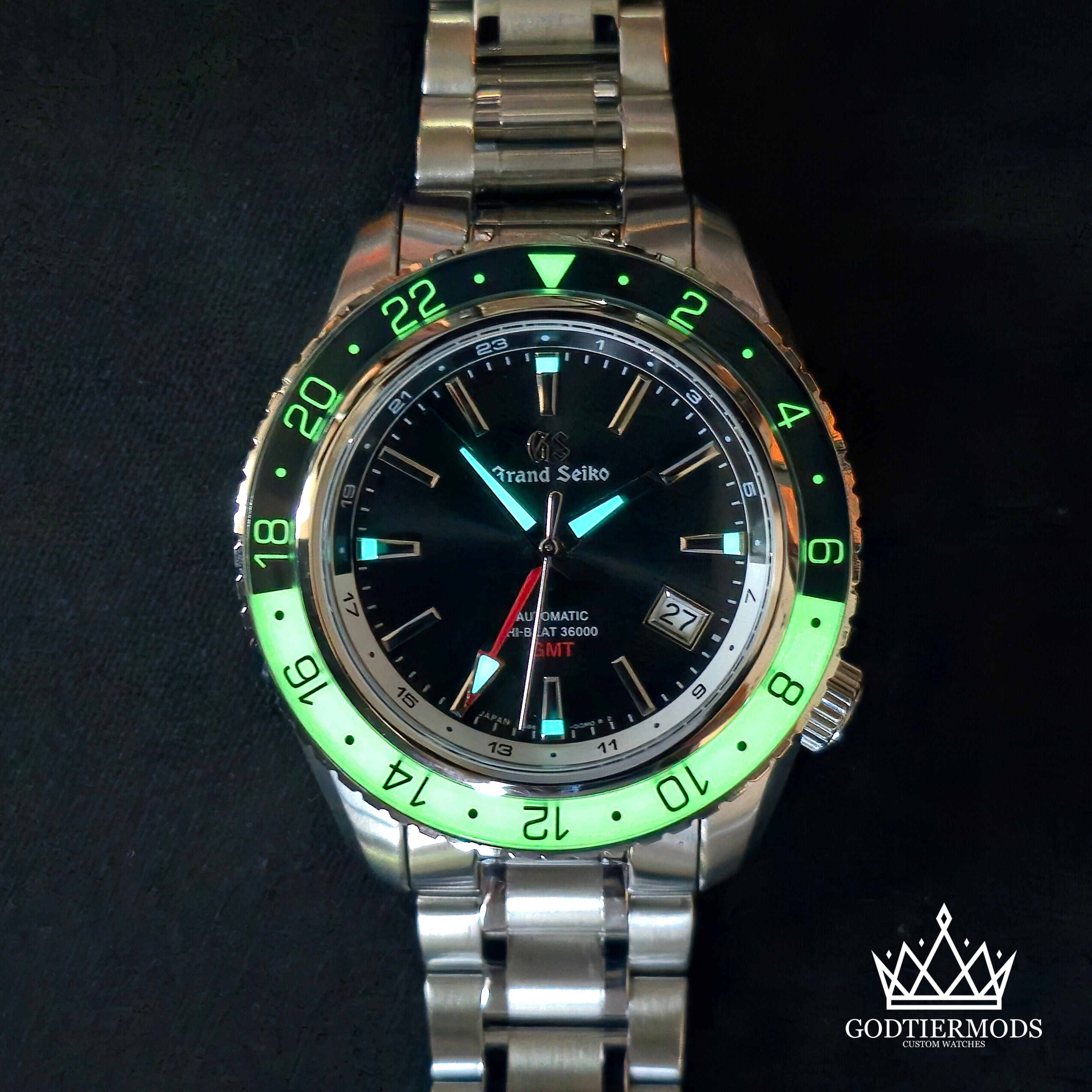 GMT Grand Seiko Sports Stealth Black - GodTierMods