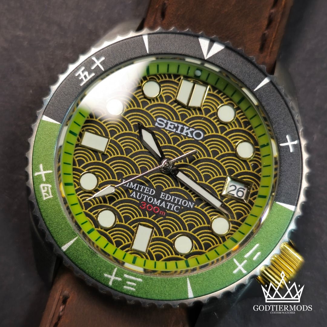 Diver Green 2 Tone Green Kanji | Scale Dial - GodTierMods