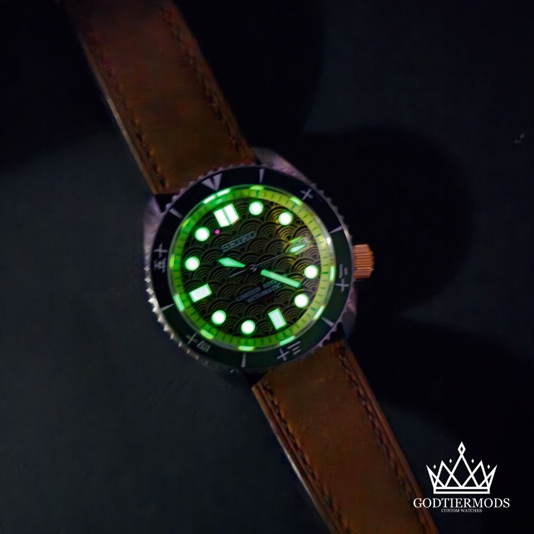 Diver Green 2 Tone Green Kanji | Scale Dial - GodTierMods