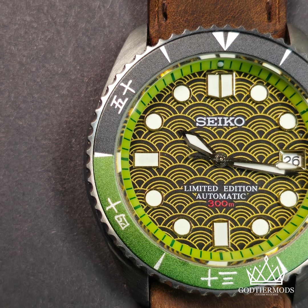 Diver Green 2 Tone Green Kanji | Scale Dial - GodTierMods