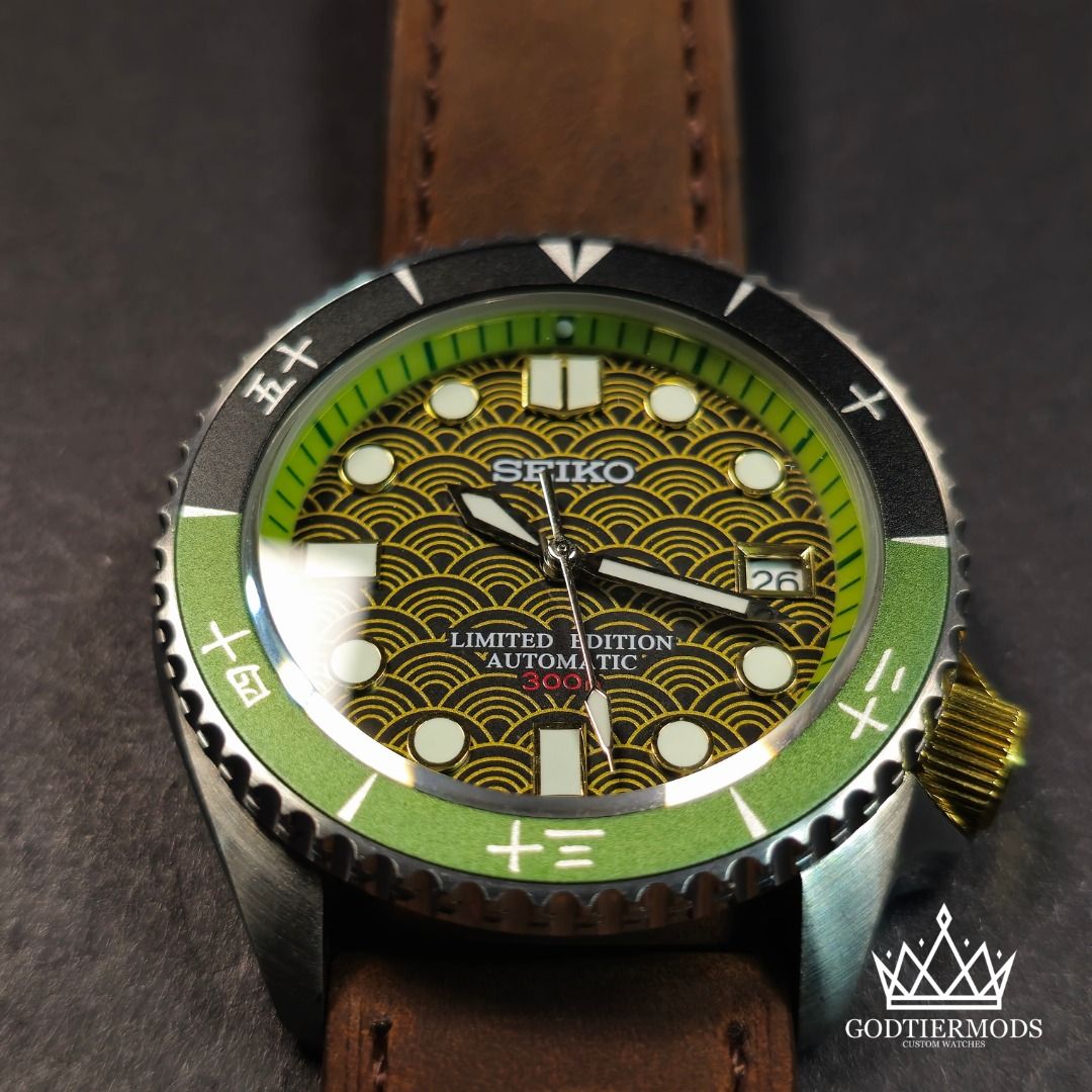 Diver Green 2 Tone Green Kanji | Scale Dial - GodTierMods