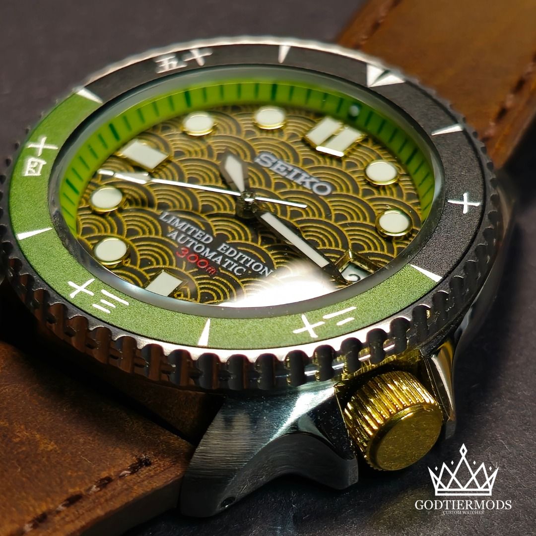 Diver Green 2 Tone Green Kanji | Scale Dial - GodTierMods