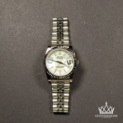 Datejust Silver Baton Index Mother Of Pearl - GodTierMods