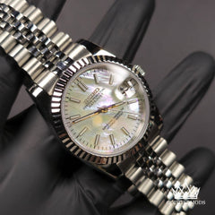 Datejust Silver Baton Index Mother Of Pearl - GodTierMods